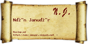 Nán Január névjegykártya